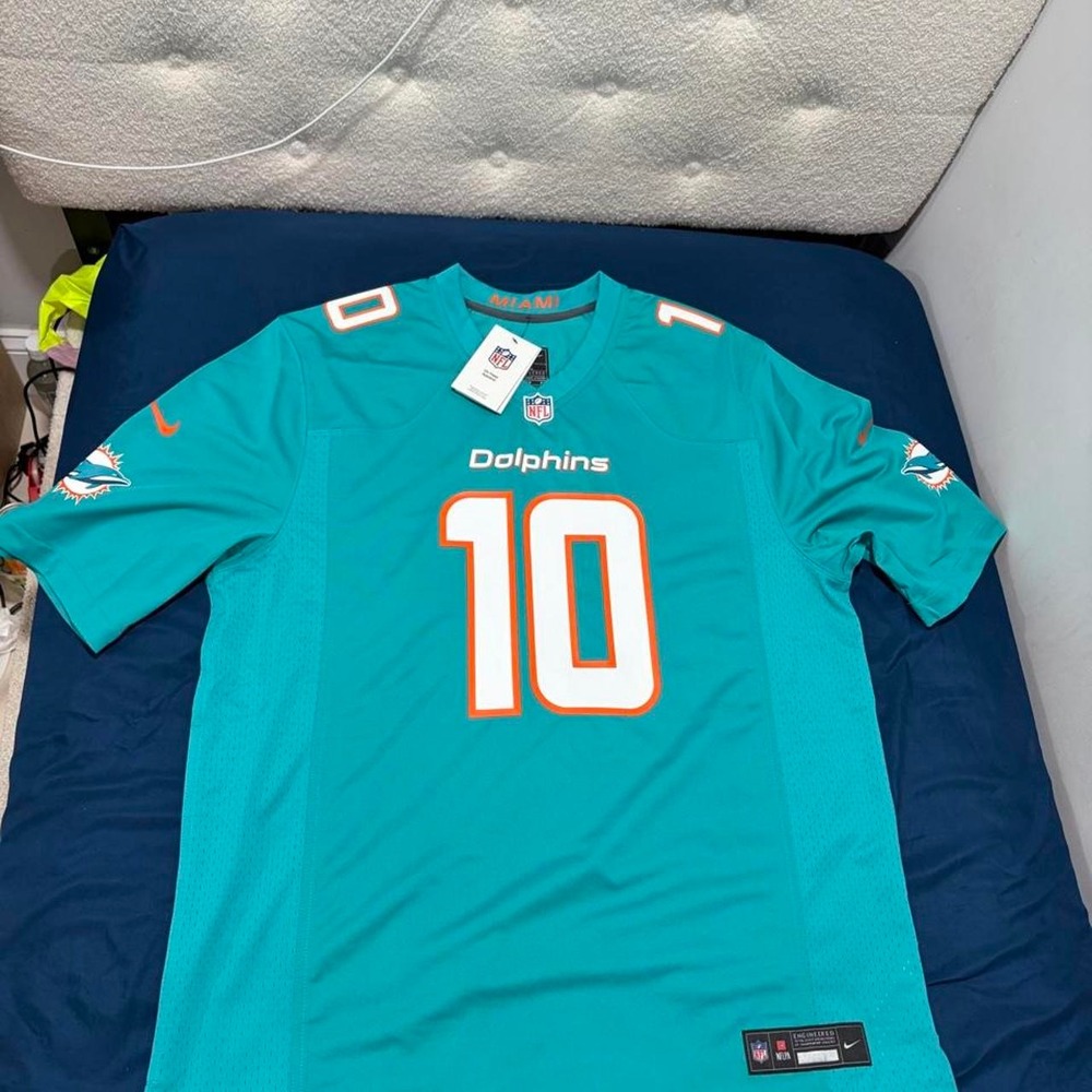Nike Miami Dolphins Tyreek Hill jersey in teal and orange